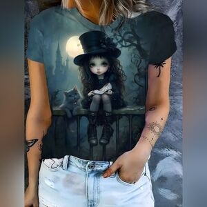 Gothic Girl Graphic T-Shirt